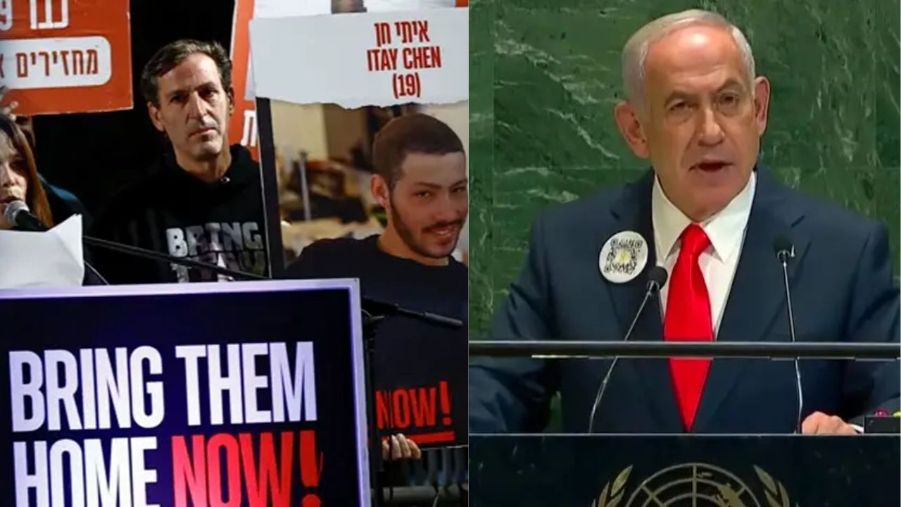 নেতানিয়াহুর ভাষণে জাতিসংঘে প্রতিক্রিয়া দেখালেন ইসরায়েলি সেনার বাবা